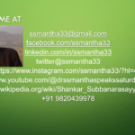 Contact details of Dr. S.S. Mantha, including social media handles, email, phone number, and professional links on a green background.