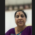 Vodithala Shamitha participating in an online meeting, showcasing her involvement in academic or professional discourse.